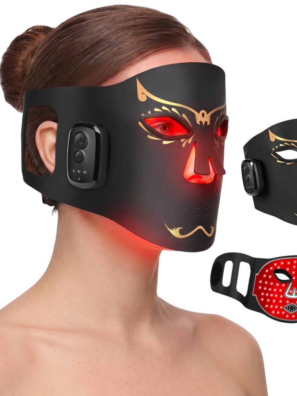 NEW Wireless LED Mask 460 / 590 / 660 Cordless Red Home